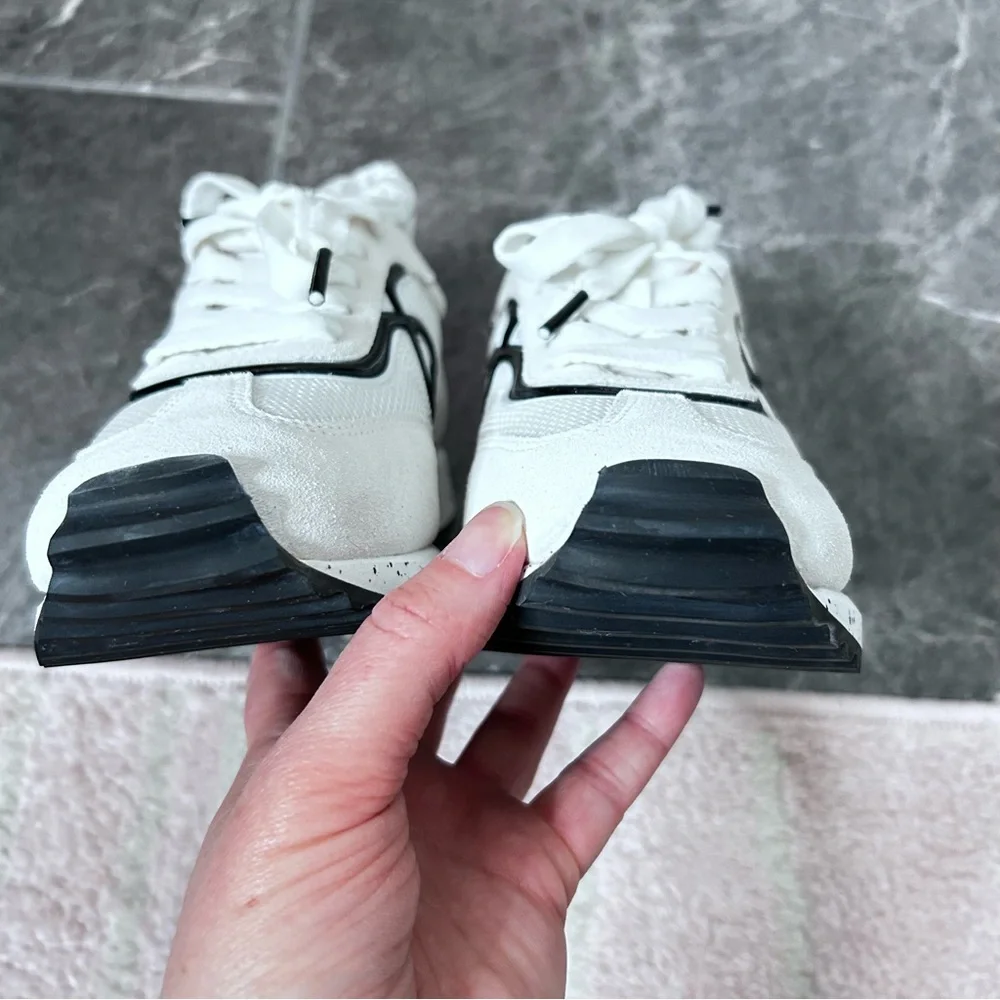Kate Spade White and Black Brigitte Runner Tennis Shoe Size 7.5 B Retro Style - Picture 11 of 15